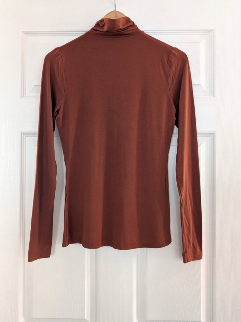 RW&CO ruched turtleneck pumpkin spice size XS